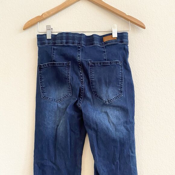 Umgee Women’s Flare Bell Bottom High Rise‎ Dark Blue Raw Hem  Women’s Jeans SZ 7 - Picture 9 of 12